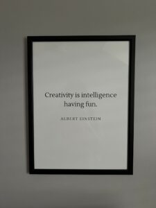 Creativity is Intelligence having fun Digital print, Motivational quotes, prints of home office and kids room, creative quotes quotes by Albert Einstein wall print minimalistic art decoration 